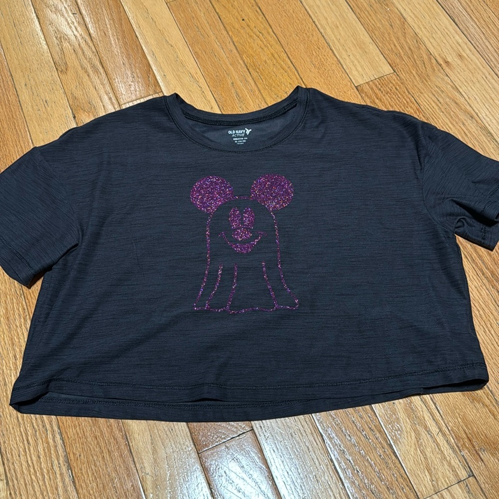 Disney Mickey Ghost Cropped Shirt